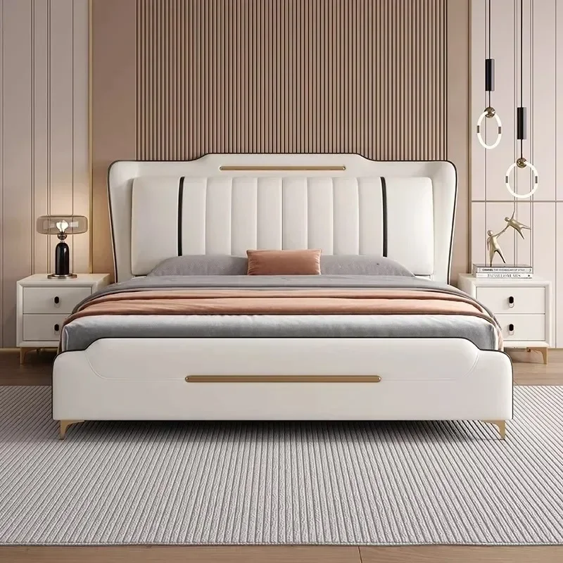 

Ergonomic Modern Waterproof Bed Frame Princess Monster Frames Double Bed Headboards Storage Unique Beliche Postmodern Furniture