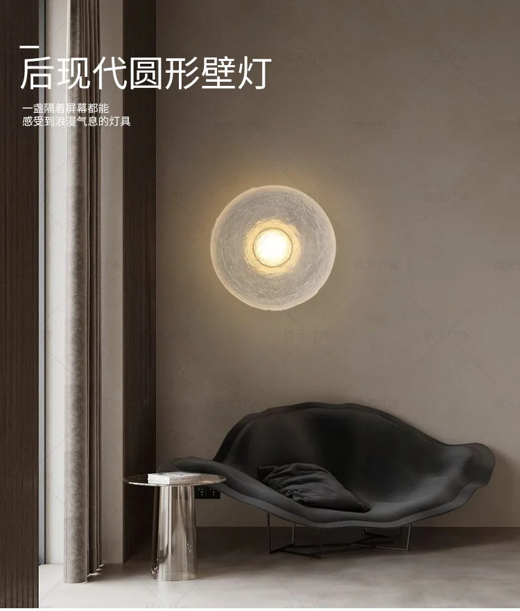 ما بعد الحداثة غرفة المعيشة غرفة نوم الديكور الجدار مصباح مصمم دائري فندق الدرج حائط الخلفية قاعة المعرض الممر وابي