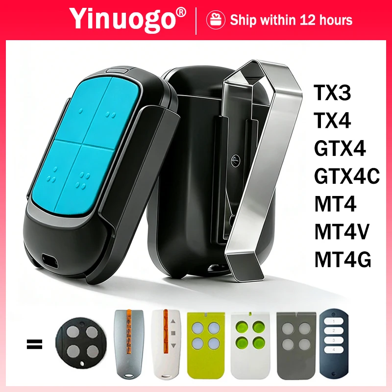 Work With MOOVO MT4 MT4V MT4G Command Transmitter Control and Mhouse GTX4 GTX4C TX3 TX4 Garage / Gate Remote Control 433.92MHz