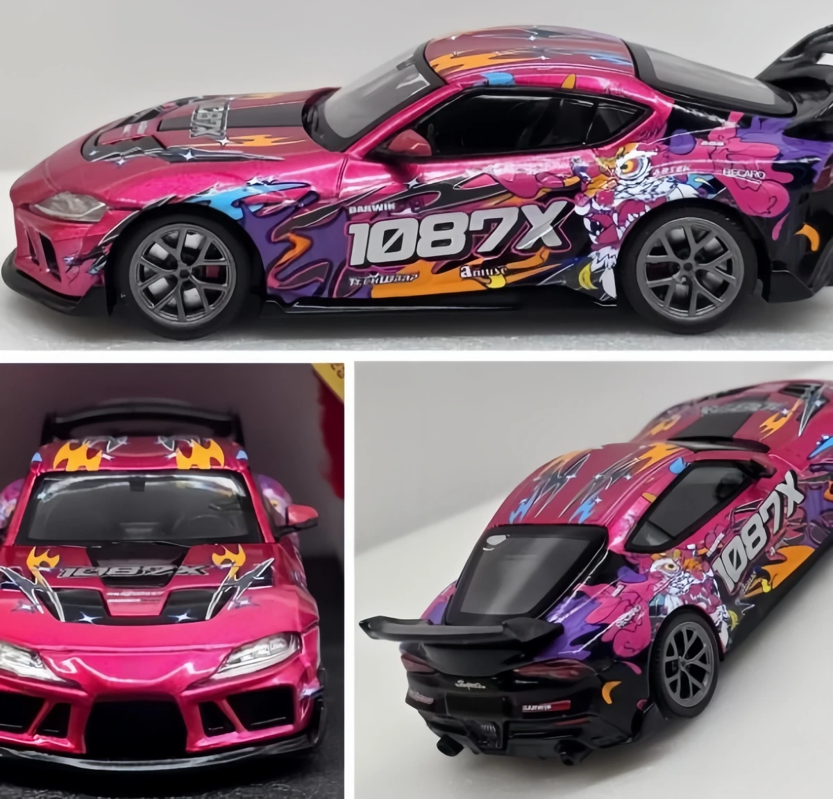 TC975 Pre‑Cut Clear Livery Stickers for 1/10 A90 Supra 1087X RC Drift Car