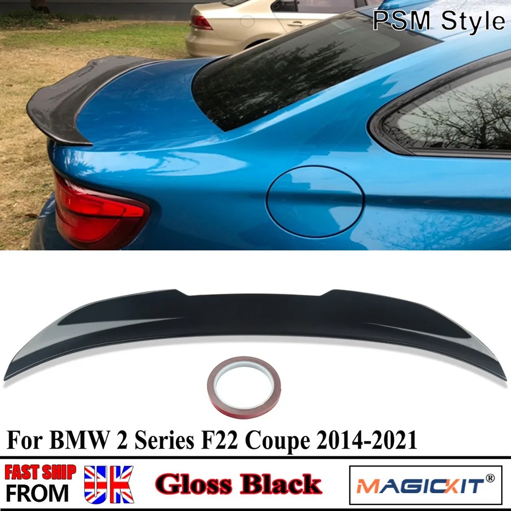 

Rear Trunk Spoiler Wing For BMW F22 218d 220i 230i M240i F87 M2 Coupe 2014-2021 Gloss Black Tail Roof Spoiler Lip PSM Style