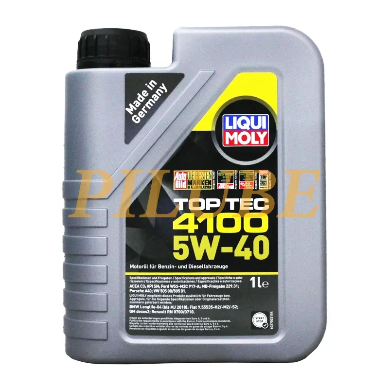 LIQUI MOLY Top Tec 4100 5W-40 Fully Synthetic Engine Oil Specifically Designed for Porsche High Performance Original Product