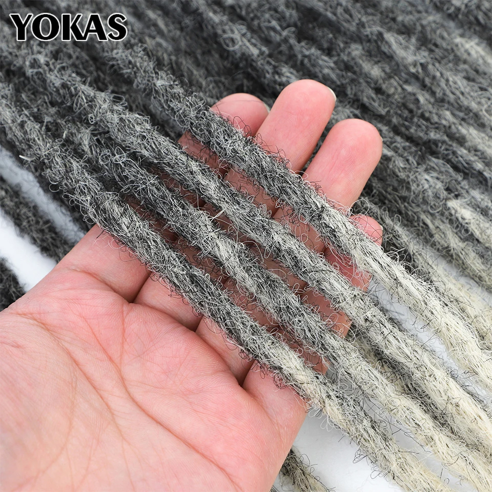 Dreadlocks Extensions Synthetic Crochet Braiding Hair Extensions 24 Inch Faux Locs 10 Strands in One Pack Dread Locks For Women