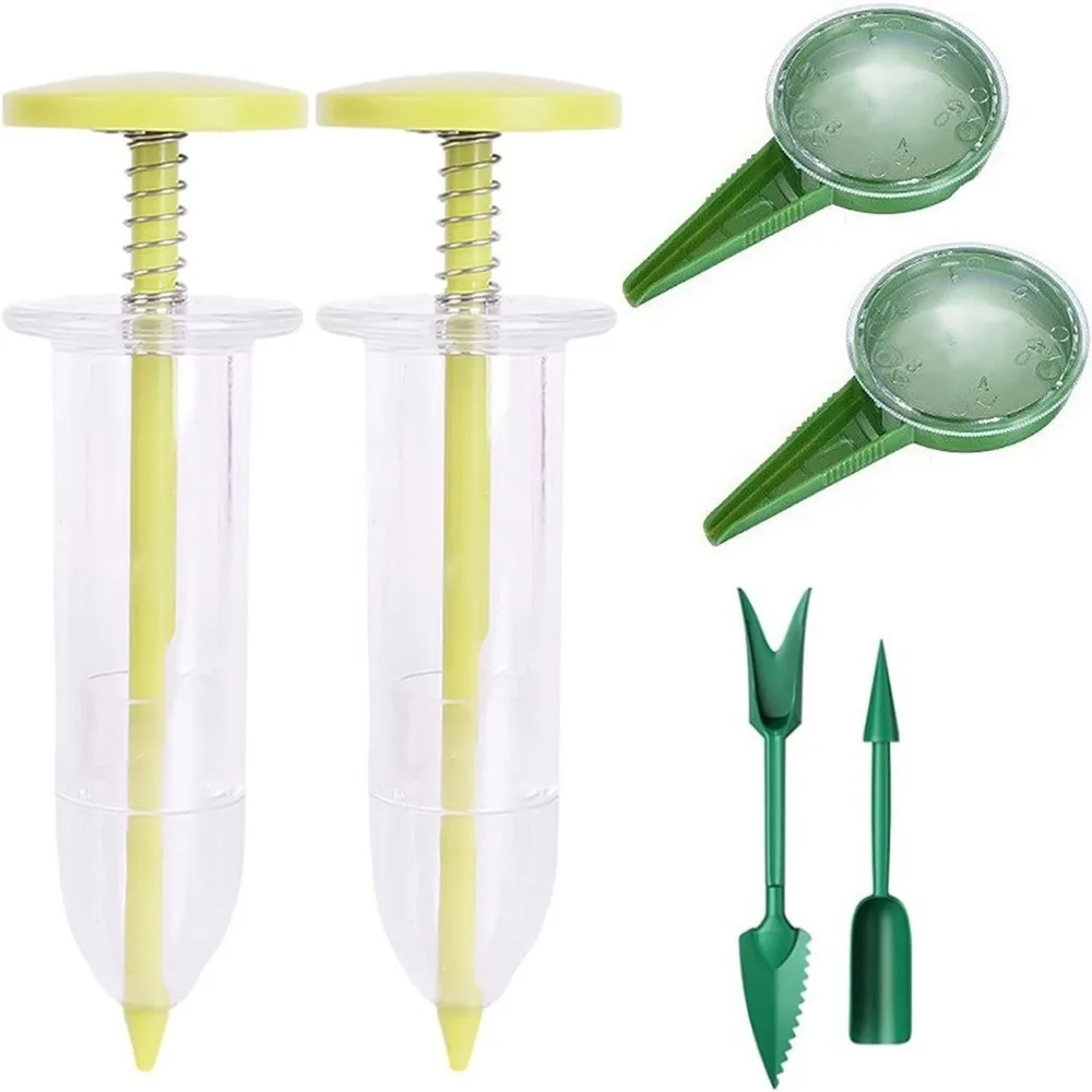

Handheld Mini Seed Spreader Set Adjustable Tiny Seeds Needle Barrel Seeder Bonsai Planting Fast Seed Dispenser IndoorandOutdoor