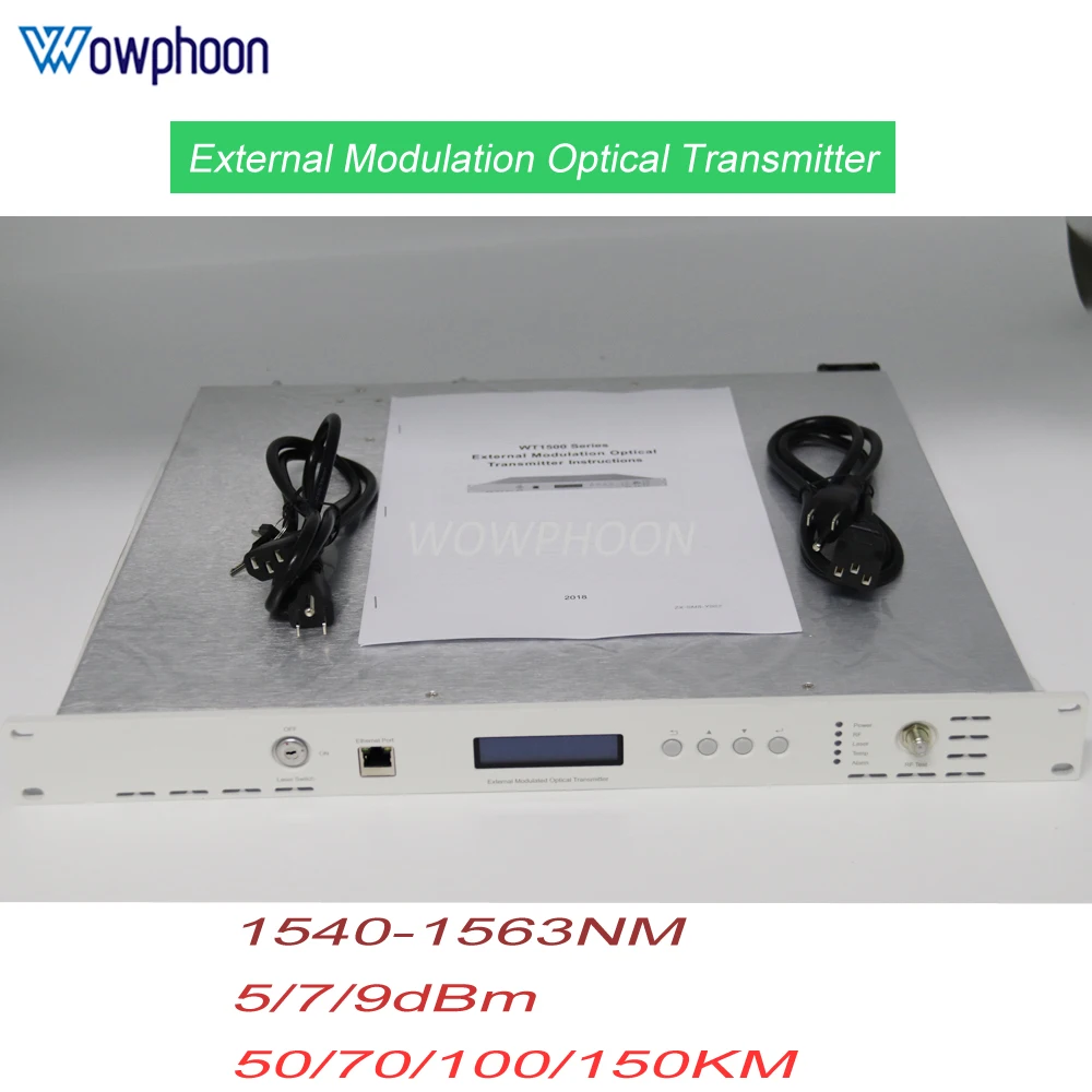 CATV External Modulation Optic Transmitter 9dBm for CWDM/DWDM and Fibersensing,Security Monitoring System Customized 1550NM 45KM