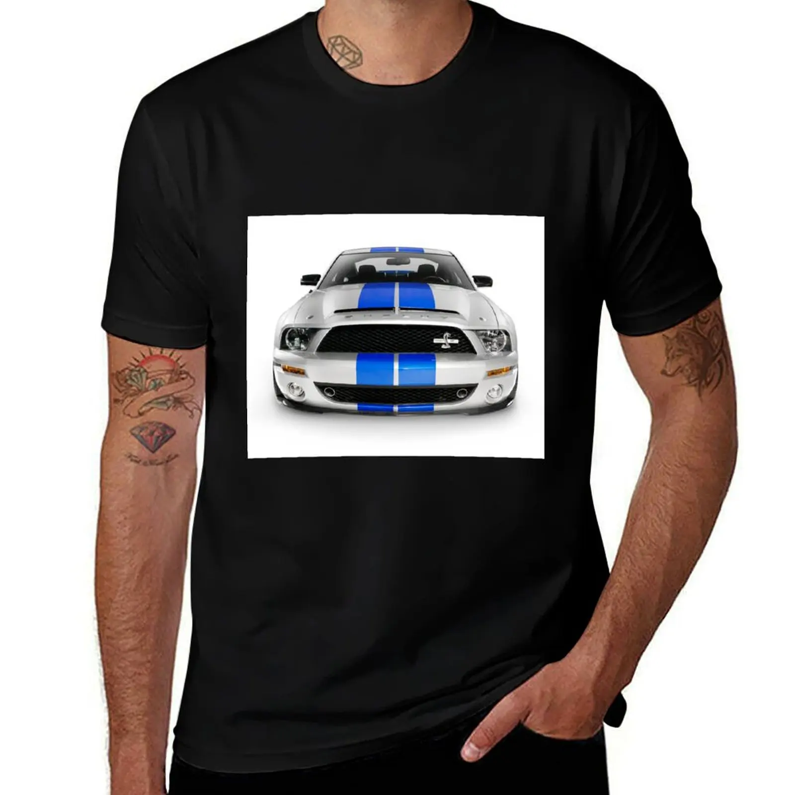 2008 Shelby Ford GT500KR sports car art photo print T-Shirt custom t-shirts customizeds luxury designer outfits for men