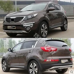 ABS Plastic ABS Front+Rear Bumper Cover Trim Fit For 2010 2011 2012 2013 2014 2015 2016 2017 KIA Sportager SL