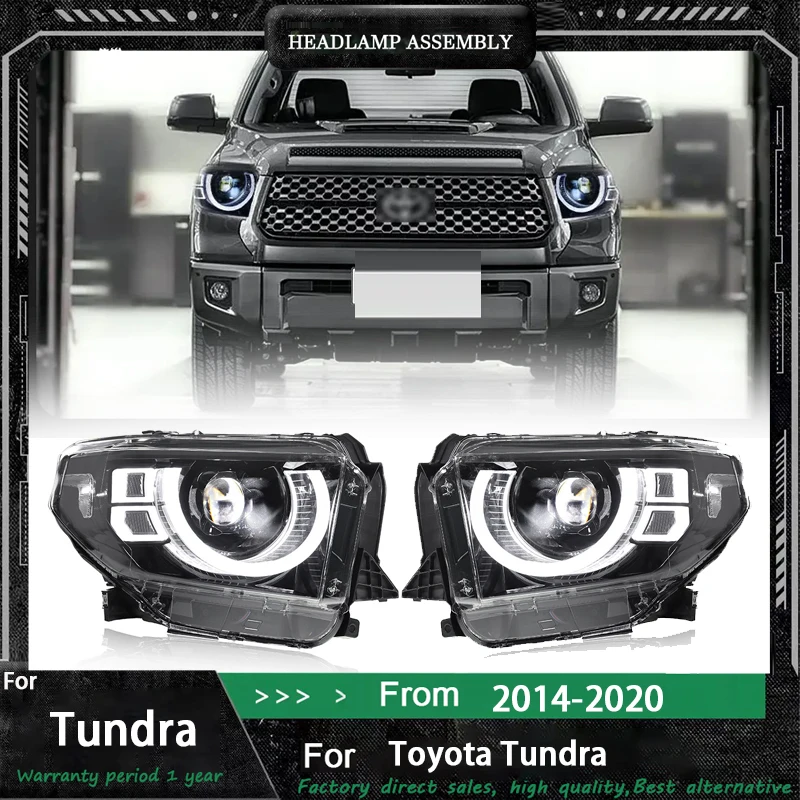 

Автомобиль для Toyota Tundra 2014-2020, обновленная фара, модифицированная для нового DRL, динамический указатель поворота, светодиодная фара, автоаксессуары