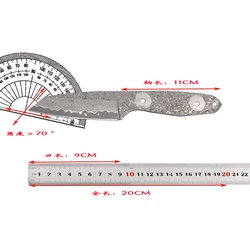 DIY semi-finished Damascus integrated steel knife blank fishing camping collection outdoor EDC embryo bar cutting tool