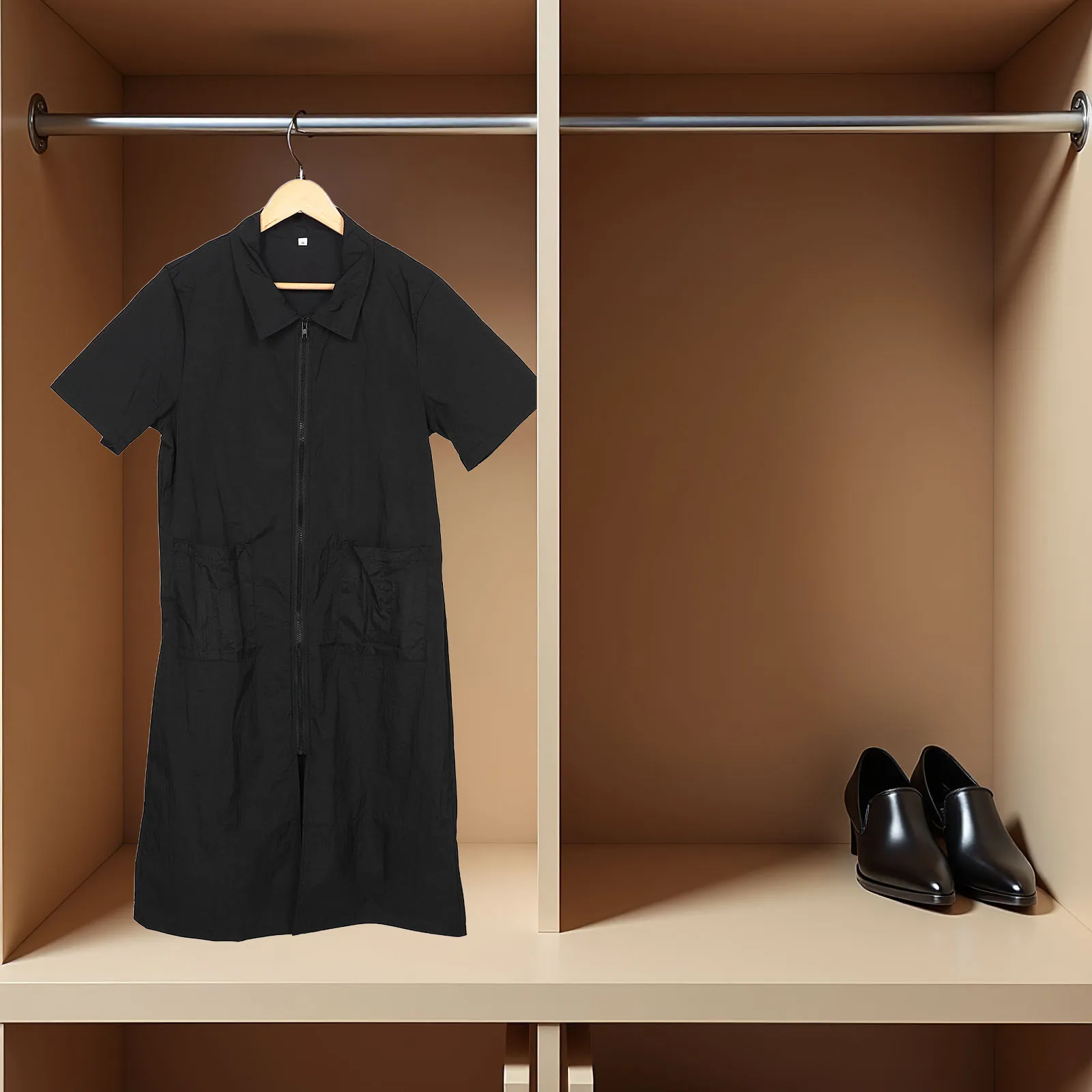 Wodoodporny fartuch do pielęgnacji zwierząt z krótkim rękawem, antystatyczny, do obsługi kotów, odzież robocza do salonu, fartuch do pielęgnacji zwierząt, czarny