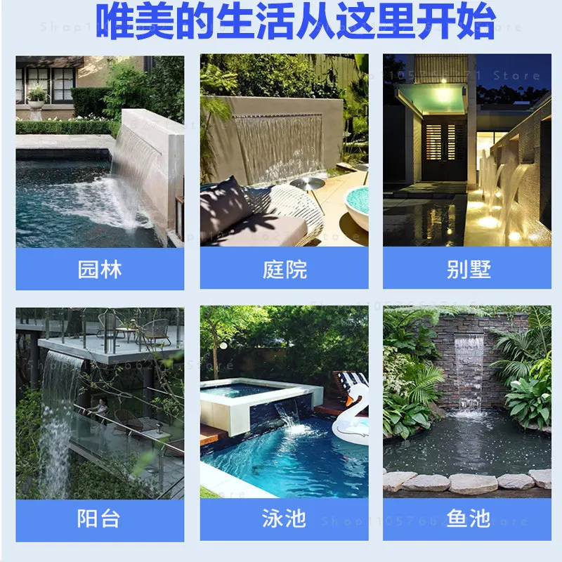 Stainless Steel Waterfall-Style Water Features, Water Curtains, Water Feature Wall Decorations, Landscape Fish Ponds, Gardens.
