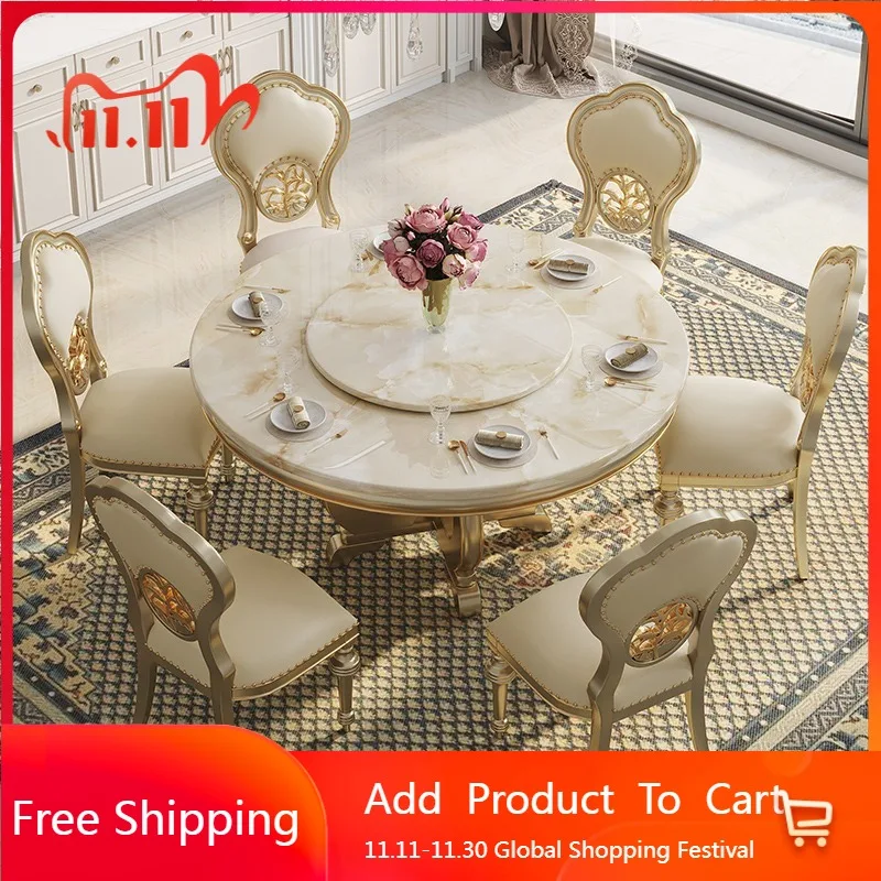 

Console Center Dining Table Round Outdoor Luxury Nordic Service Dining Table Bistro Designer Mesas De Jantar Salon Furniture