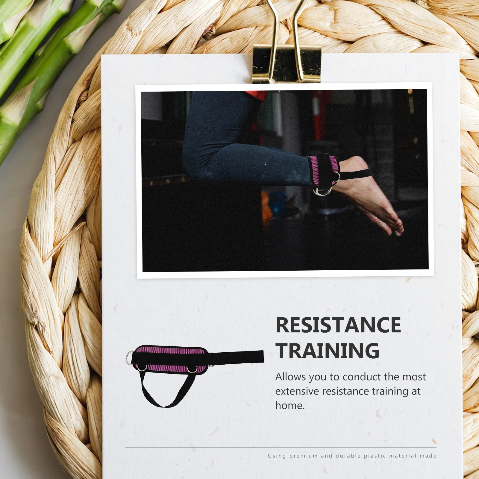 

Ankle Buckle Adjustable Fitness Straps D-Ring Ankle Cuff Resistance Band Leg Hip Workout Tool for Cable Machine