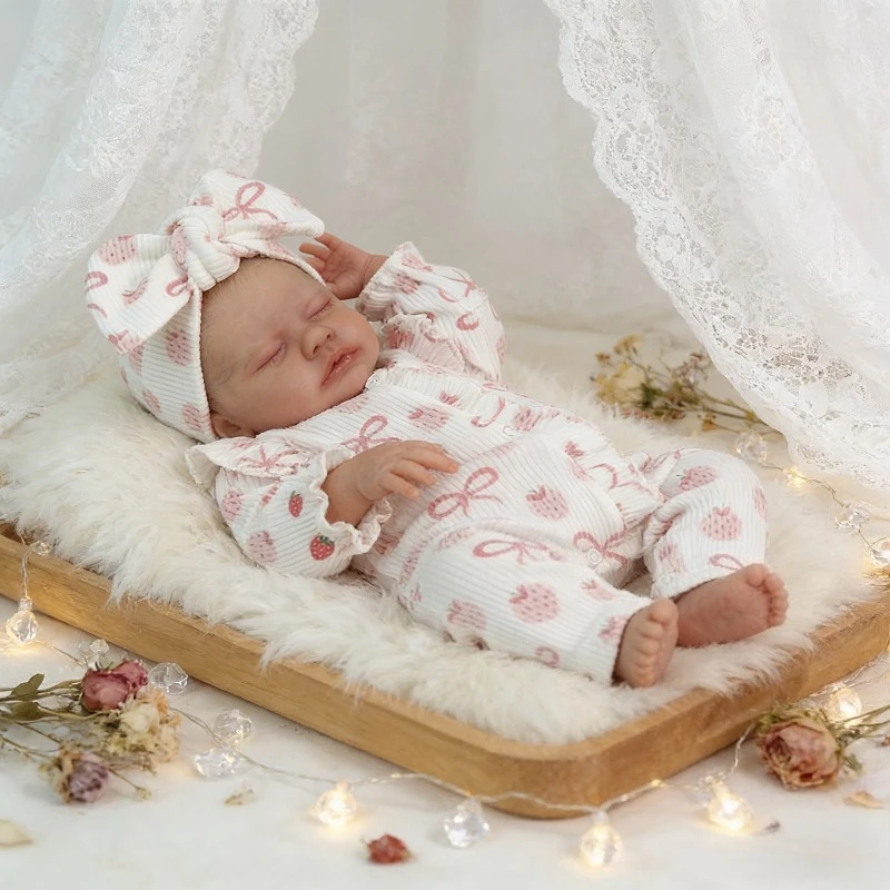 Bambola Dormiente 48cm con Corpo in Cotone, Bambola Realistica Primrose, Giocattoli Bonecas Reborn