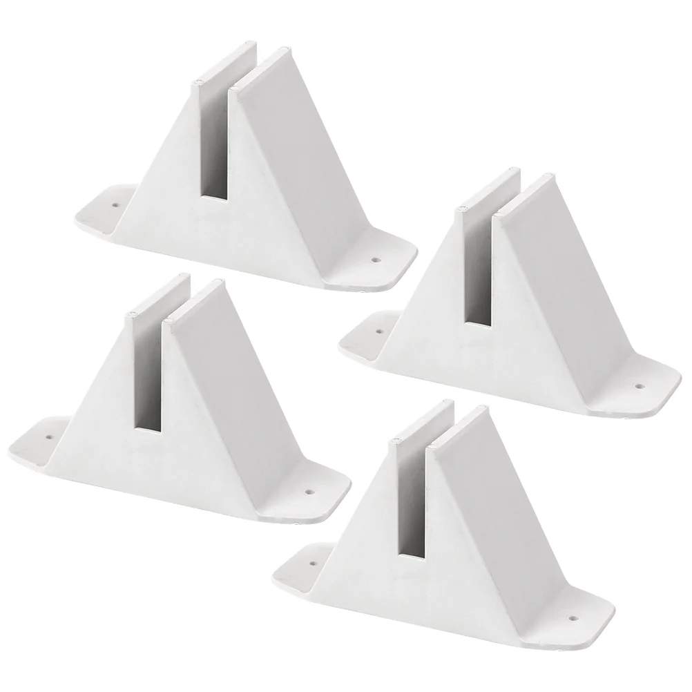 4 Pcs Plastic Fence Parts Garden Stand Fixed Support Barrier Base for Small Accessories