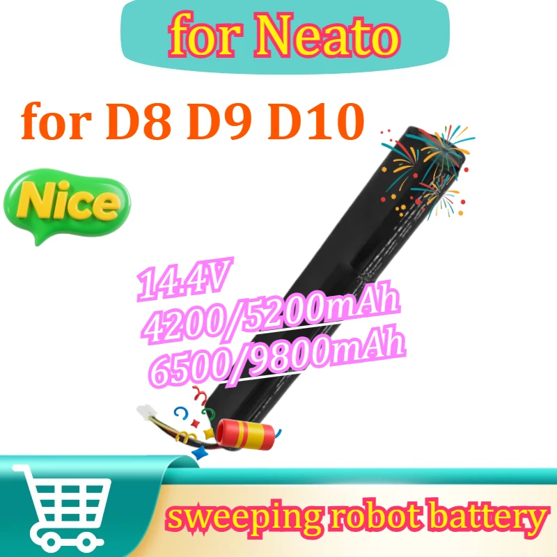 

14.4V 4200/5200/6500/9800mAh for Neato Robotics D8, Botvac D9, D10, 945-0381, 945-0376, 945-0382 Robot Vacuum Cleaner