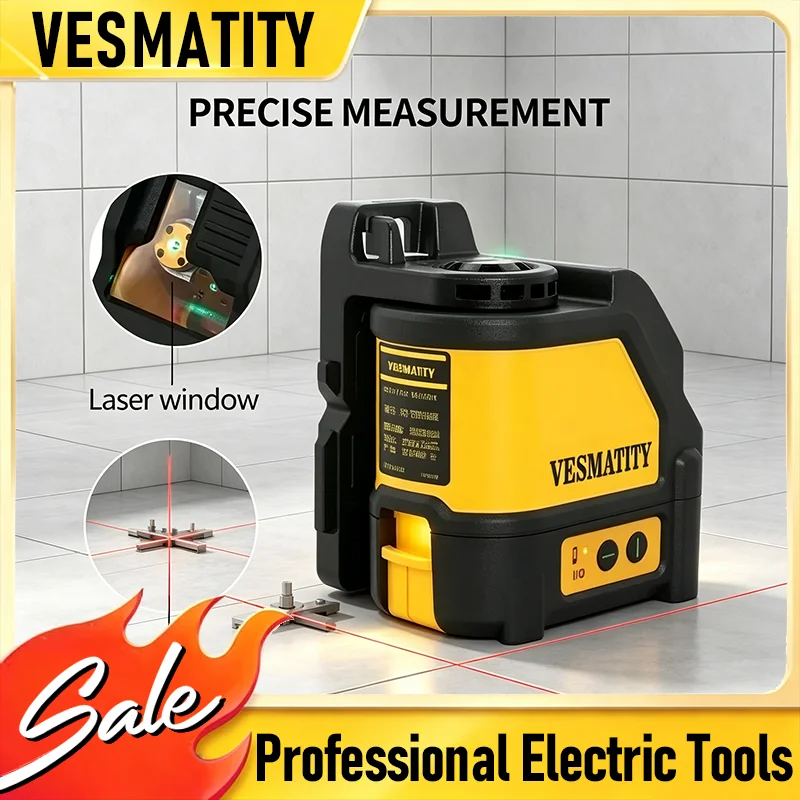 DW088CG Original 2Lines Laser Level Self Levelling Cross Line Green Beam Laser Horizontal Vertical Naked Tool For DEWALT Battery