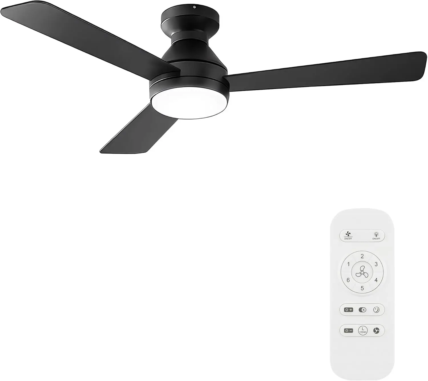 

Ceiling Fans with Lights, 42 inch Low Profile Ceiling Fan with Light, Remote, 3CCT Ceiling Fan, 6 Speed Noiseless, Dimm