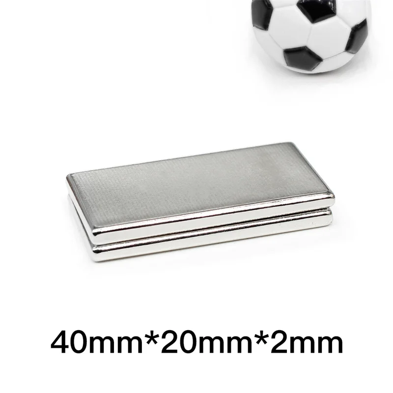 2~50PCS 40x20x2mm Block Strong Powerful Magnets 40mm x 20mm x 2mm Long Rectangular Permanent Neodymium Magnet Sheet 40*20*2 mm