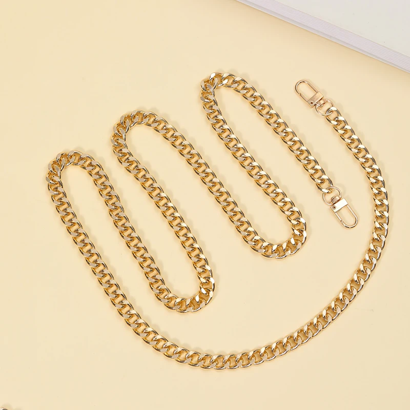 Golden Chain Accessories Metal Extension Chains Underarm Crossbody Shoulder Bag Belt Replacement Bags Strap For Women's Bag