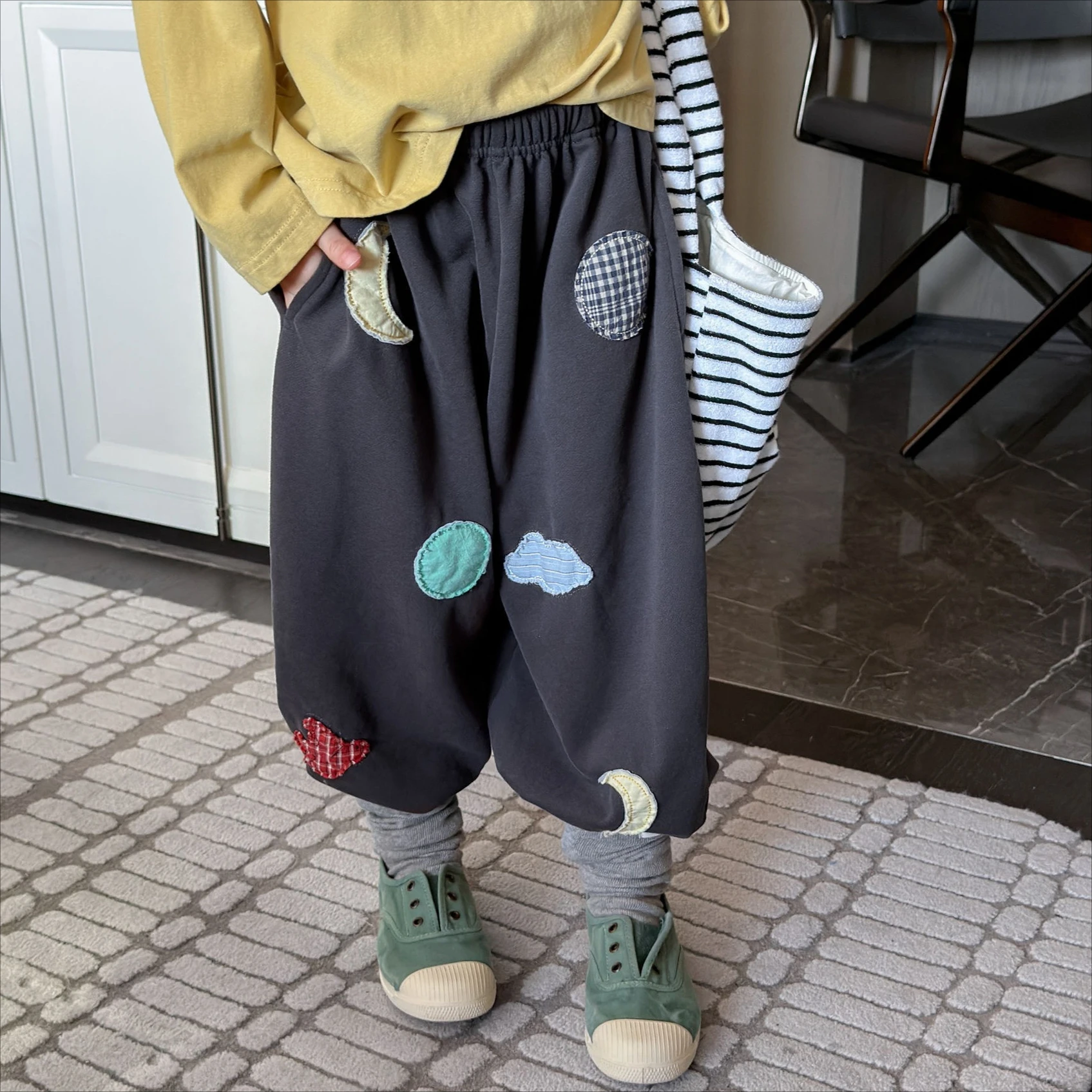 Girls Pants 2026 Spring and Autumn New Children's Clothing Korean Style Girl Baby Fashion Tape Casual Foot Guard Pants