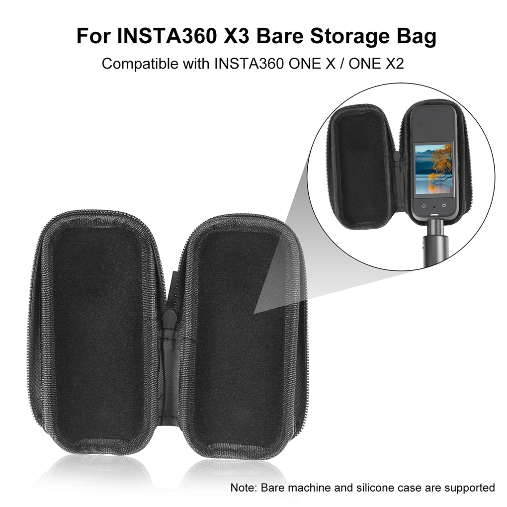 Mini Storage Case for Insta360 X4Accessories Anti-scratch Portable Storage Bag for Insta 360 X4 /X2/X3 Action CameraCarrying Bag