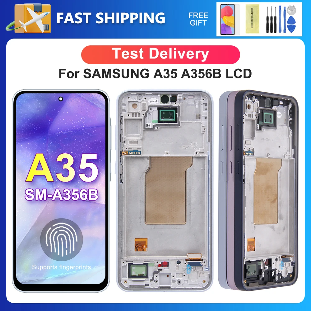 For Samsung A35 For AMOLED For A35 5G A356E A356B A356U LCD Display Touch Screen Digitizer Assembly Replacement