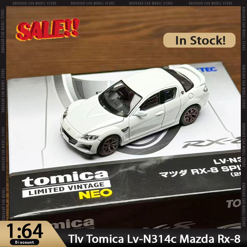 

New In Stock Tlv Tomica 1:64 Lv-N314c Mazda Rx-8 Type Rs 08 Alloy Car Miniature Diecast Mazda Ornaments Custom Toys Kids Gift