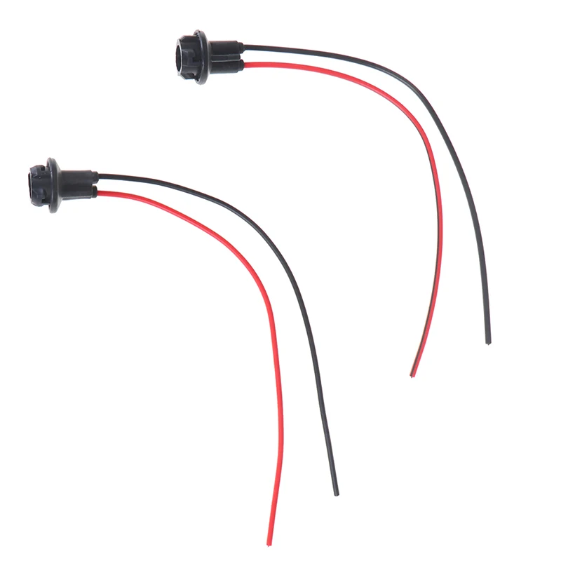 2pcs Light Bulb Socket T10 W5W Soft Rubber Light Bulb Socket Lamp Holder For Car