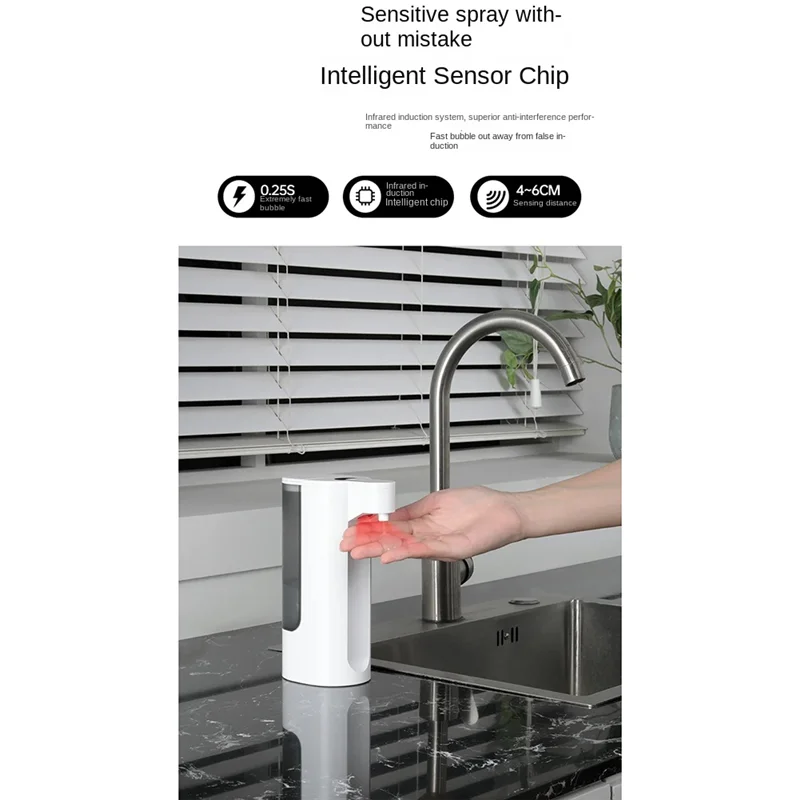 ABNO-Fully Automatic Induction Soap Dispenser Kitchen Soap Dispenser Bathroom Intelligent Soap Dispenser