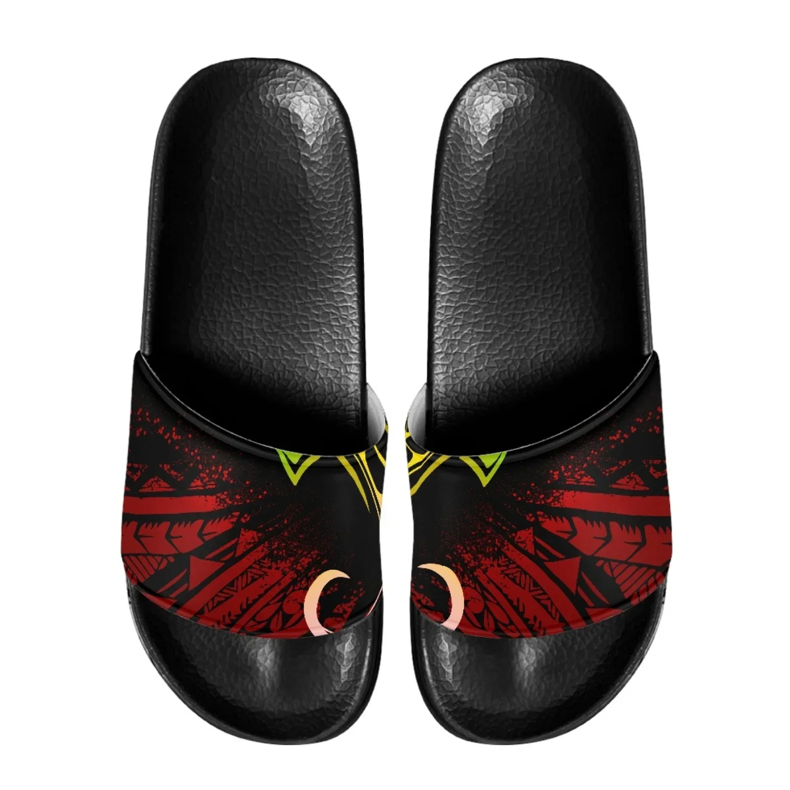 

Polynesian Tribal Samoan Totem Tattoo Samoa Prints Men Slipper Women Summer Sandals Soft Slides Couples Home Bathroom Non-slip