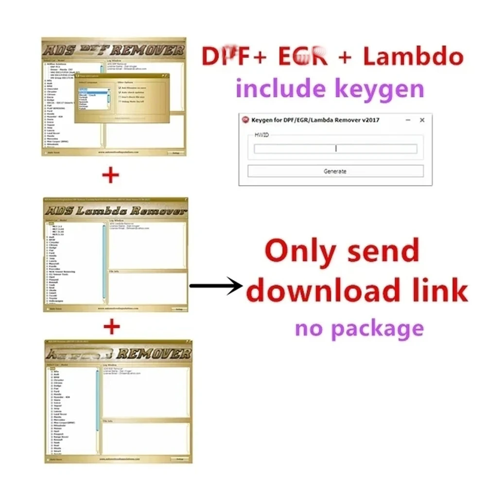 2023 hot sell Professional DPF EGR Remover 3.0 Lambda Remover Full 2017.5 Version Software + Unlock keygen + Install Video