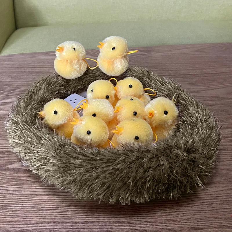 A Nest of Chicks Doll Plush Toy Mother Hen and Chicks Doll Children's Fun Science and Education Gift