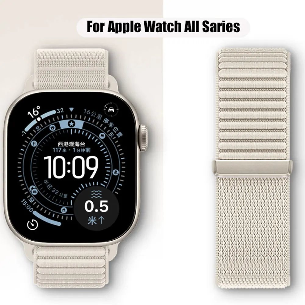สายนาฬิกา Sport Correa สำหรับ Apple Watch Ultra 49 มม. SE3 40 มม. 44 มม. Series 10 11 46 มม. 42 มม. สายไนลอนแบบห่วง สำหรับ Iwatch 45 มม. 38 มม. 41 มม.