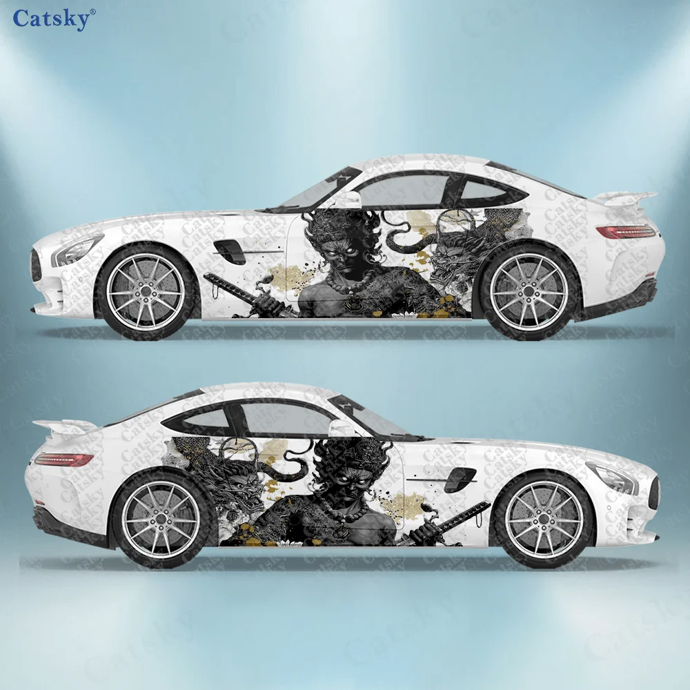 

2 шт. наклеек на боковые части автомобиля «Острый меч-хранитель Дхармы», самоклеящиеся, из ПВХ, водонепроницаемые и устойчивые к царапинам, модные наклейки