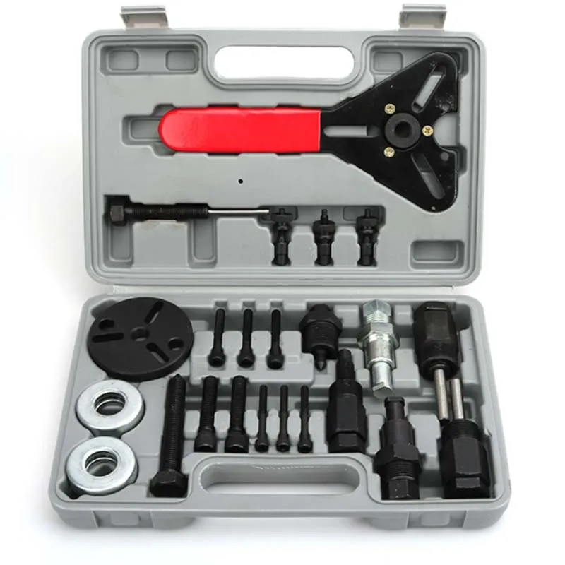 

23Pcs Set Car Air Conditioning Compressor Maintenance Tool Set Air Conditioning Clutch Bearing Removal Tool Car Maintenance Tool