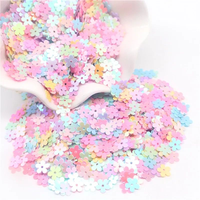 Flower Sequins 6mm Flat PVC Paillettes Loose Lentejuelas for Needlework Craft Sewing Fittings Costume Jewelry 10g/lot