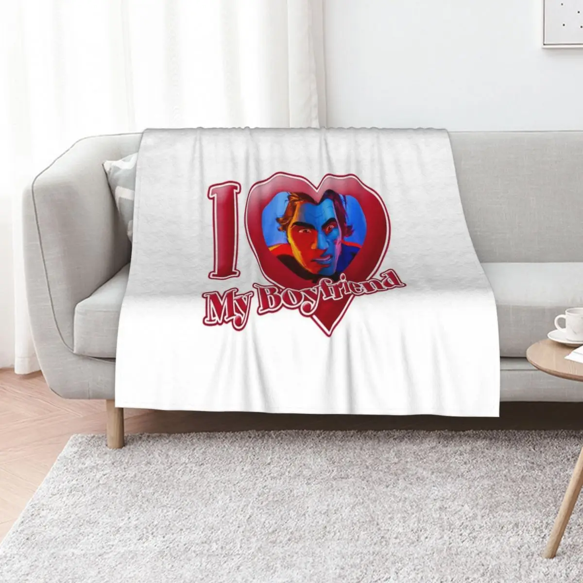 Miguel Ohara - I love my boyfriend Throw Blanket Sleeping Bag Large Decorative Beds Plush Picnic Blankets