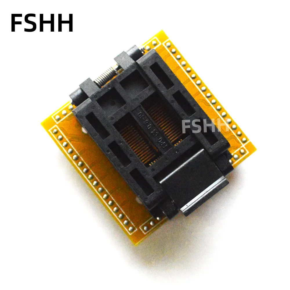 Soquete de teste IC FPQ-64-0.8-10 QFP64 PQFP64 LQFP64 TQFP64 para SIP64 adaptador de soquete de teste Passo 0,8 mm