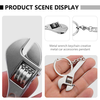 4Pcs Metal Keychains Durable Zinc Alloy Adjustable Rings Portable Creative Wrench Chains For Bag Decoration Key Rings