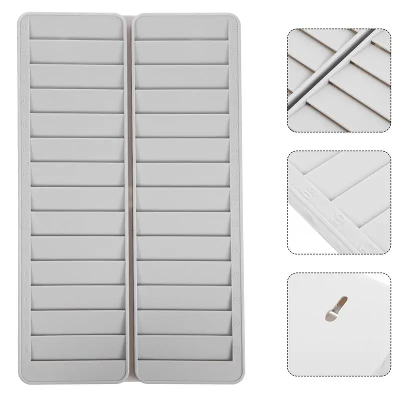 

Plastic Slots Number Office Cards Holder Plastic Attendance Cards Rack Office Supply for School Hotel Retractable Card Holder