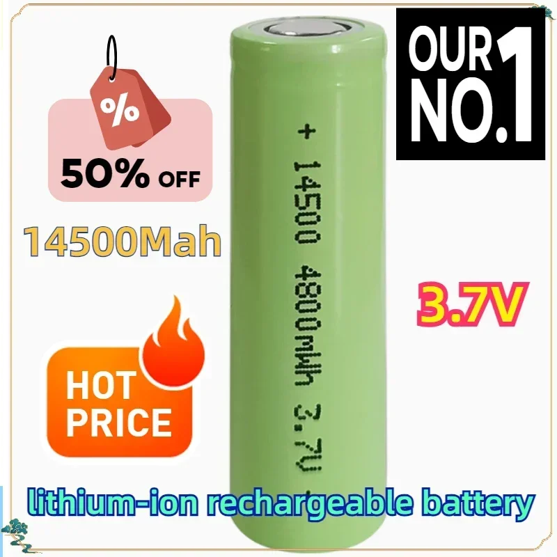 

18650 Battery with Large Capacity 14500Mah 3.7V charger Toy Flashlight Lithium-ion Rechargeable Battery