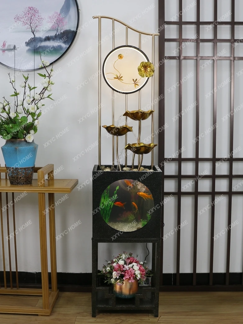 

Входной экран, пейзаж, лист лотоса, водопад, Фотофон, круглая водная пейзаж, самоциркуляция, домашний пол, украшение для аквариума