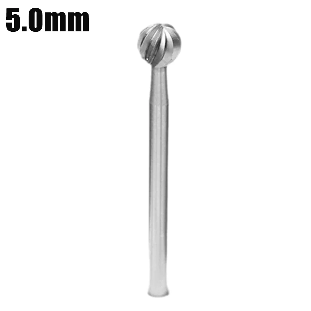 Router Bit Milling Cutter Rotary Tools Shape Carving Steel 2.35mm Shank Amber Ball-end Cutter Carving Engraving