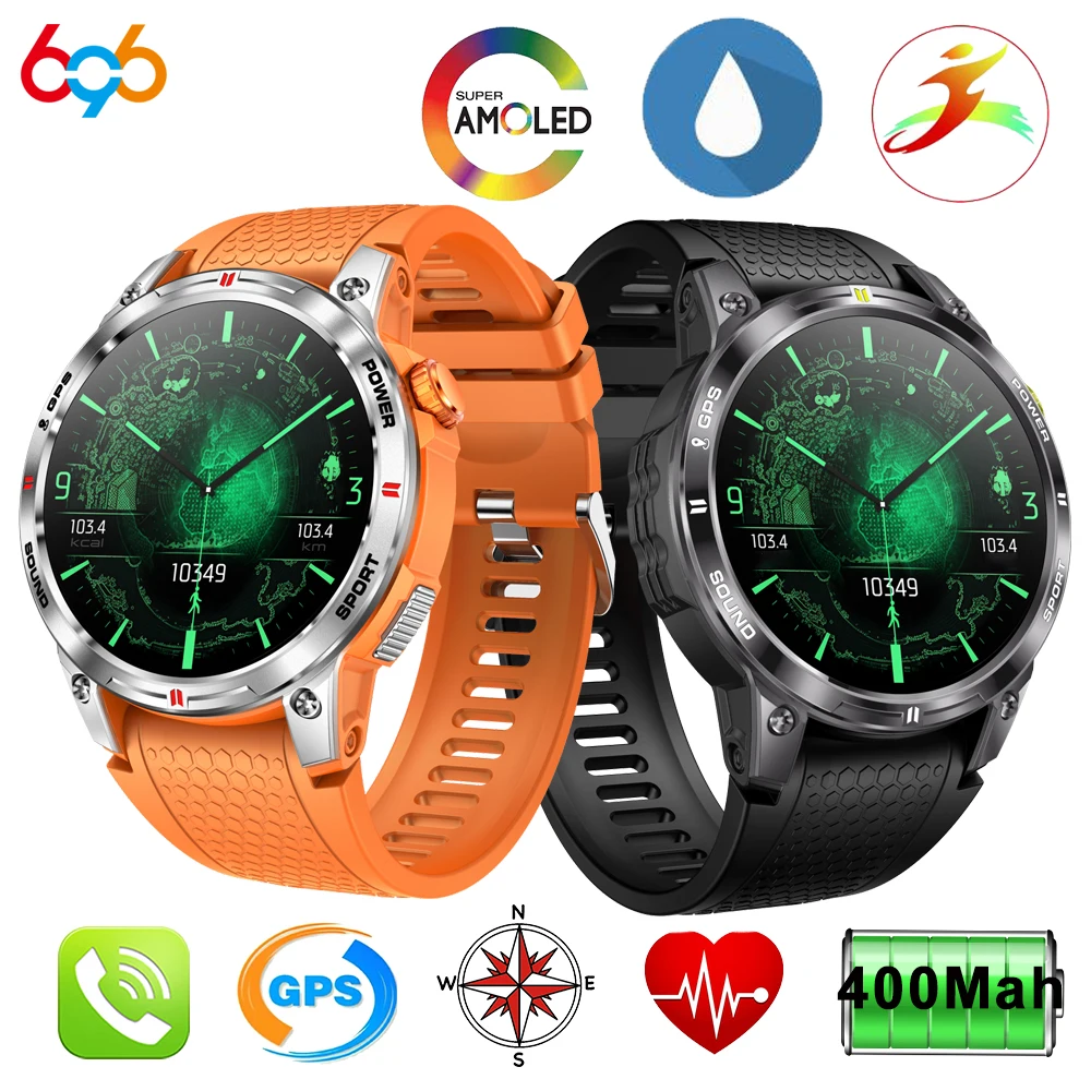 

New 1.508" Amoled Screen Men Women Outdoors Sports Compass Smartwatch Blue Tooth Call Ip68 Waterproof Women Smart Watch Health