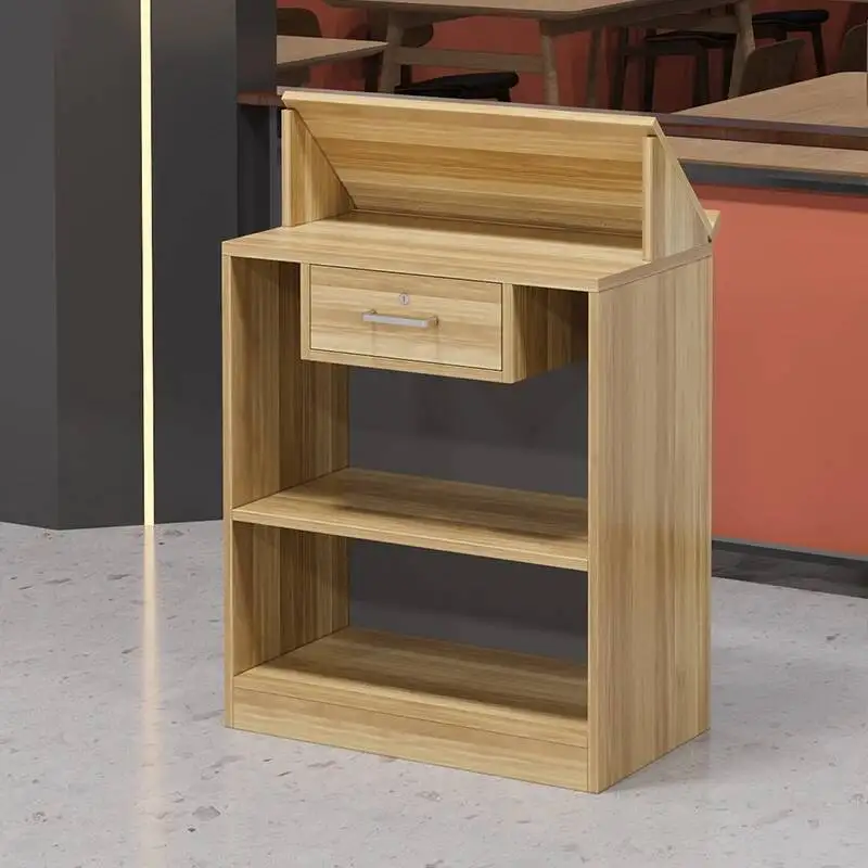 Moderner Luxus-Empfangstresen, hoher nordischer einfacher Glamour-Bartheke, hochwertige ästhetische Comptoir Magasin, kommerzielle Möbel