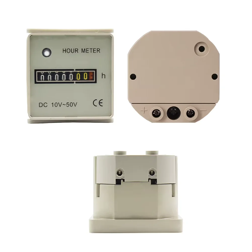 HM-1 HM-2 Betriebsstundenzähler 12V 24V DC 220V 110V Kleine Mechanische Elektronische Zeitschaltuhren 48mm*48mm Digitaler Betriebsstundenzähler – Detail 2