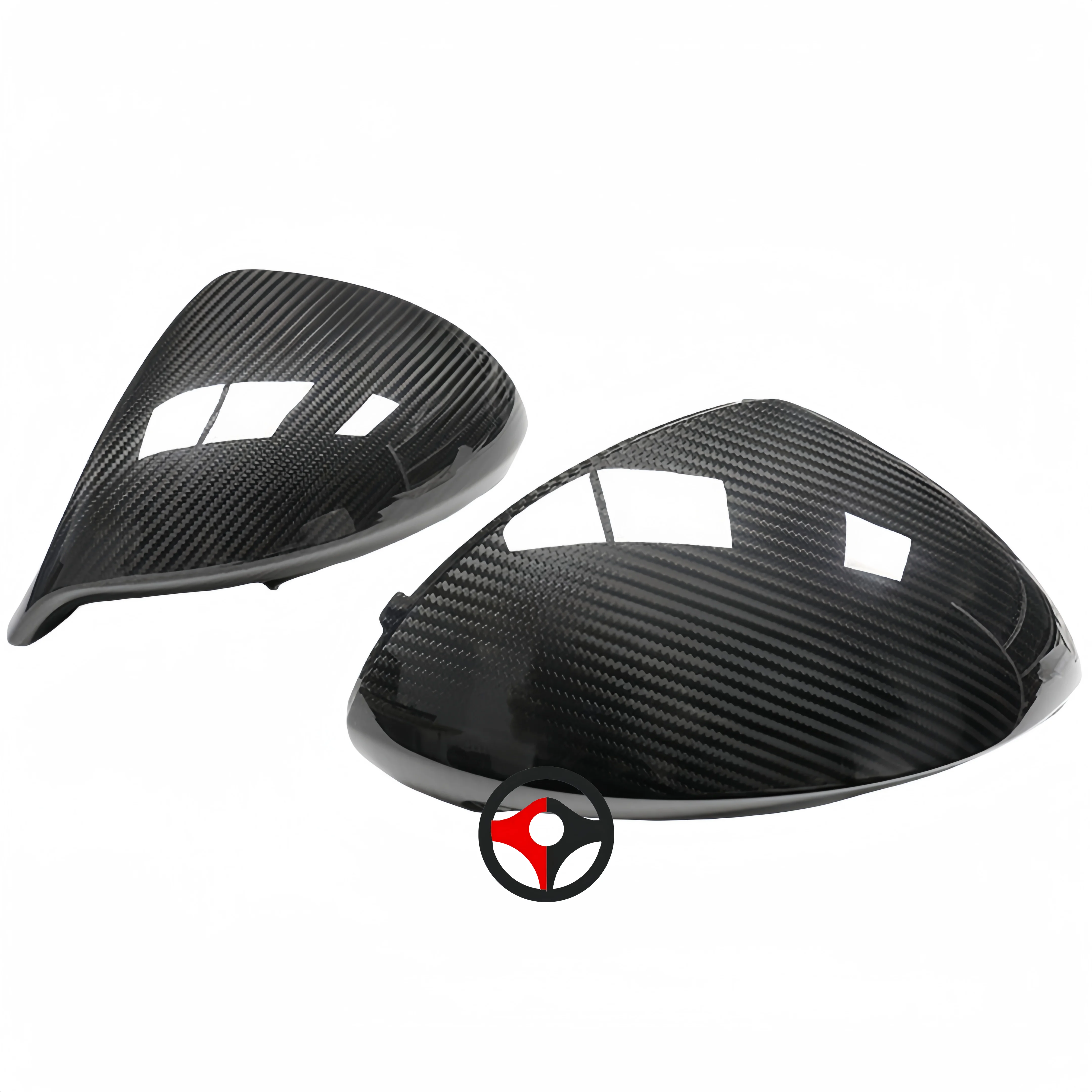 

For Porsche 911 991.2 Real Dry Carbon Fiber Rear View Mirror Cover Accessory Compatible Replacement Car Side Caps Shell