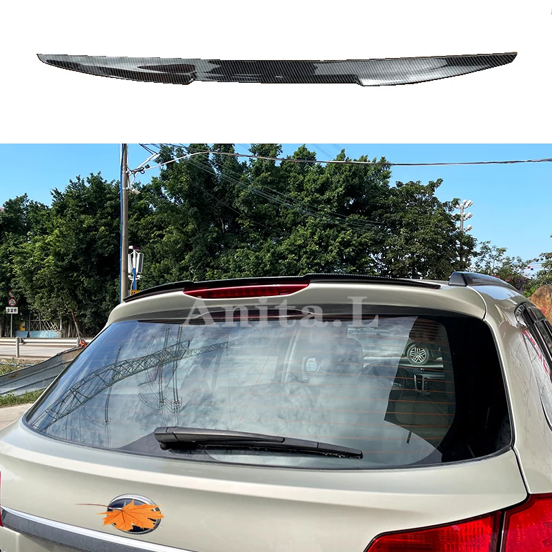 

For Subaru Outback Roof Spoiler Hatchback M4 Style PU Plastic Black Car Rear Wing Decorate Body Kit Accessories 2010--2014 Year