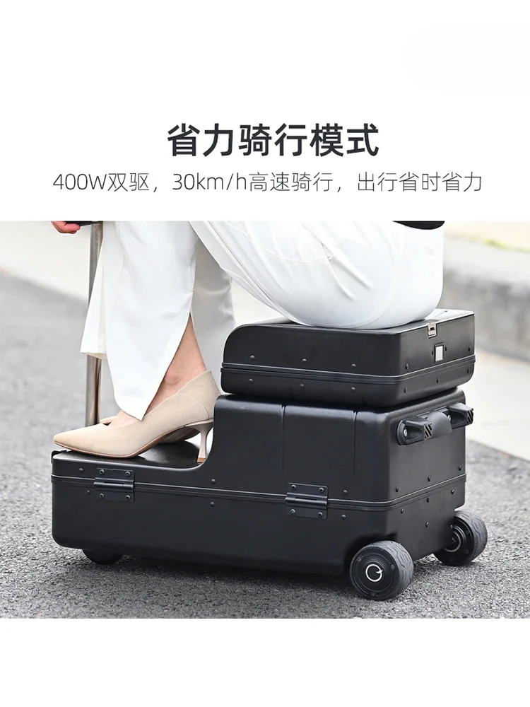 Intelligent Riding Mounted Case for Scooter 20 inch Electric Luggage Multi functional Trolley Children's Travel Case